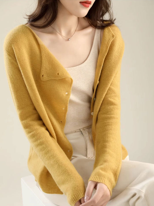 Women's Cardigan | V-Neck Button Closure
