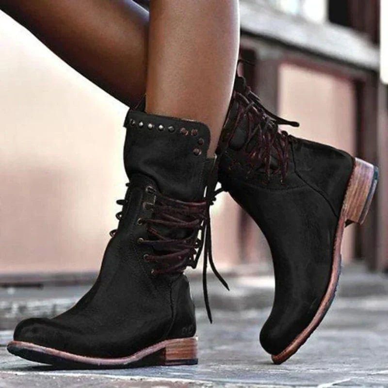 Boots for Women | Ankle-Height Lace-Up Front