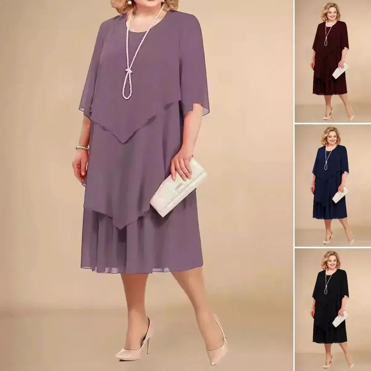 Women's Dress | Straight Skirt Shape Midi