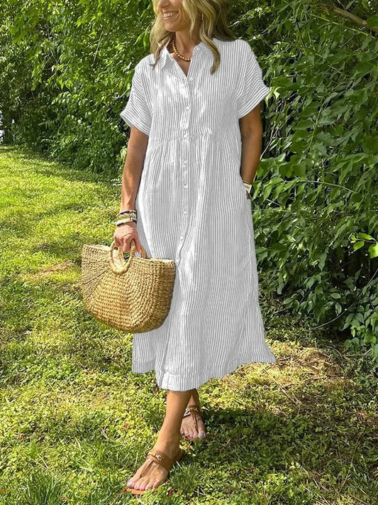 Women’s Dress | Striped Button-Up