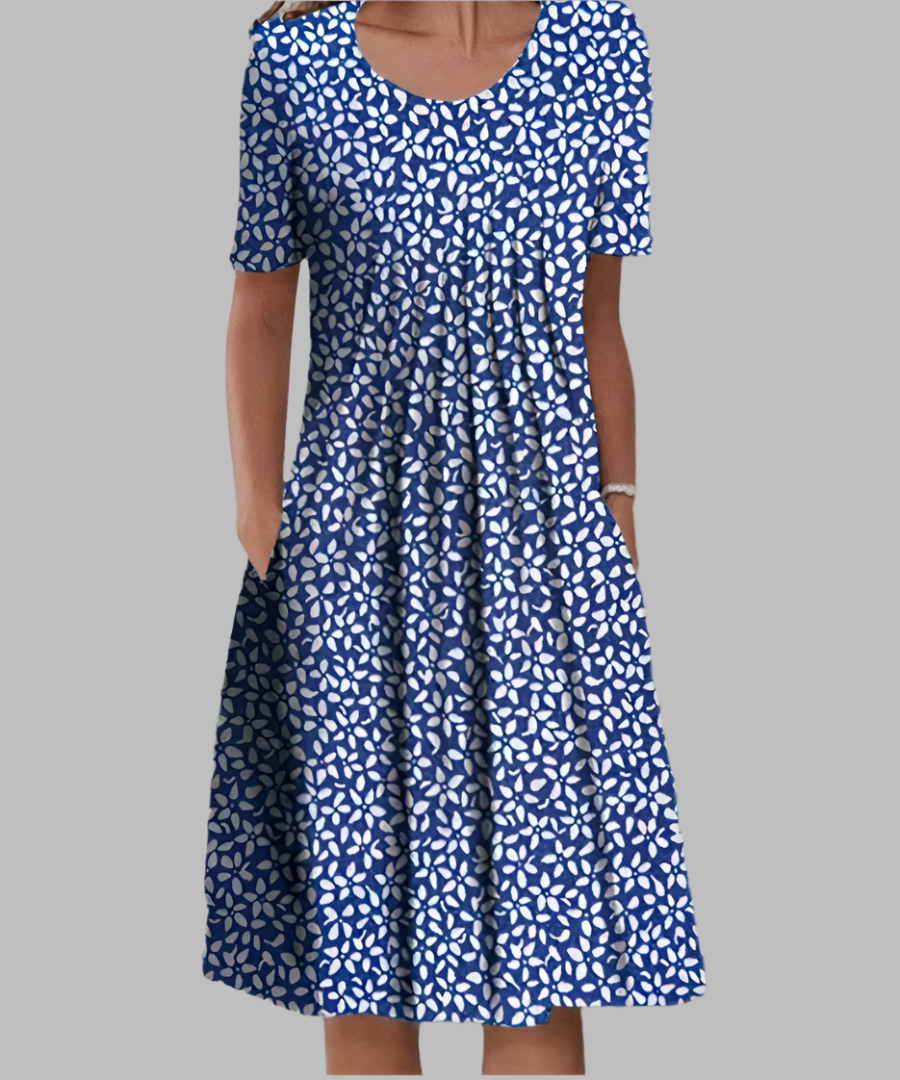 Women's Dress | Printed Midi Short Sleeve