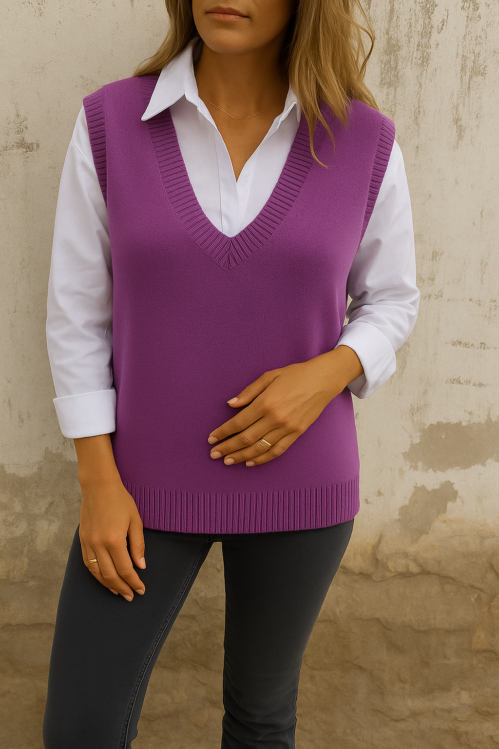Women's Sweater | V Neck Longline Fit