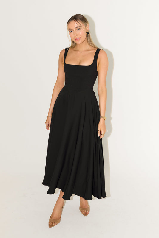 Women's Dress | Square Neck Sleeveless Midi