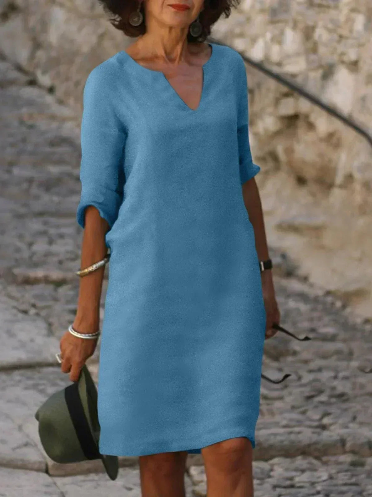 Women's Dress | Minimal Mini 3/4 Sleeve