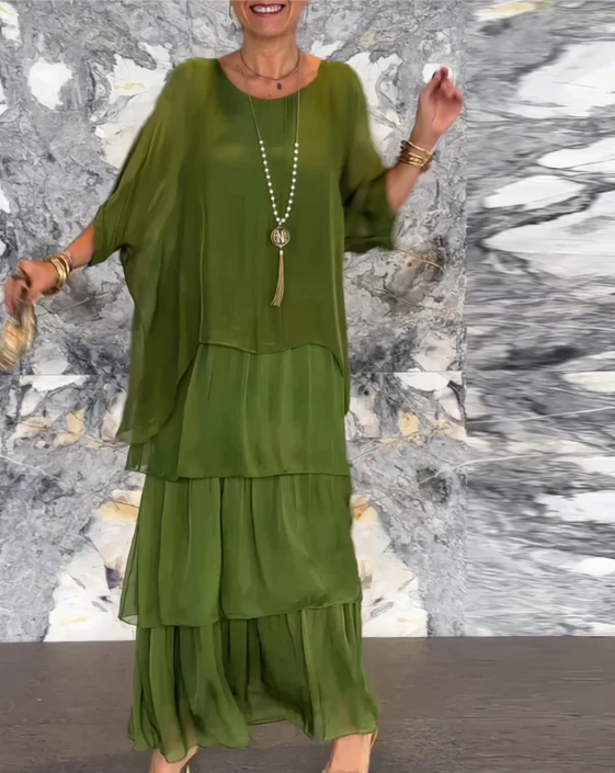 Women's Dress | Tiered Maxi-length Skirt