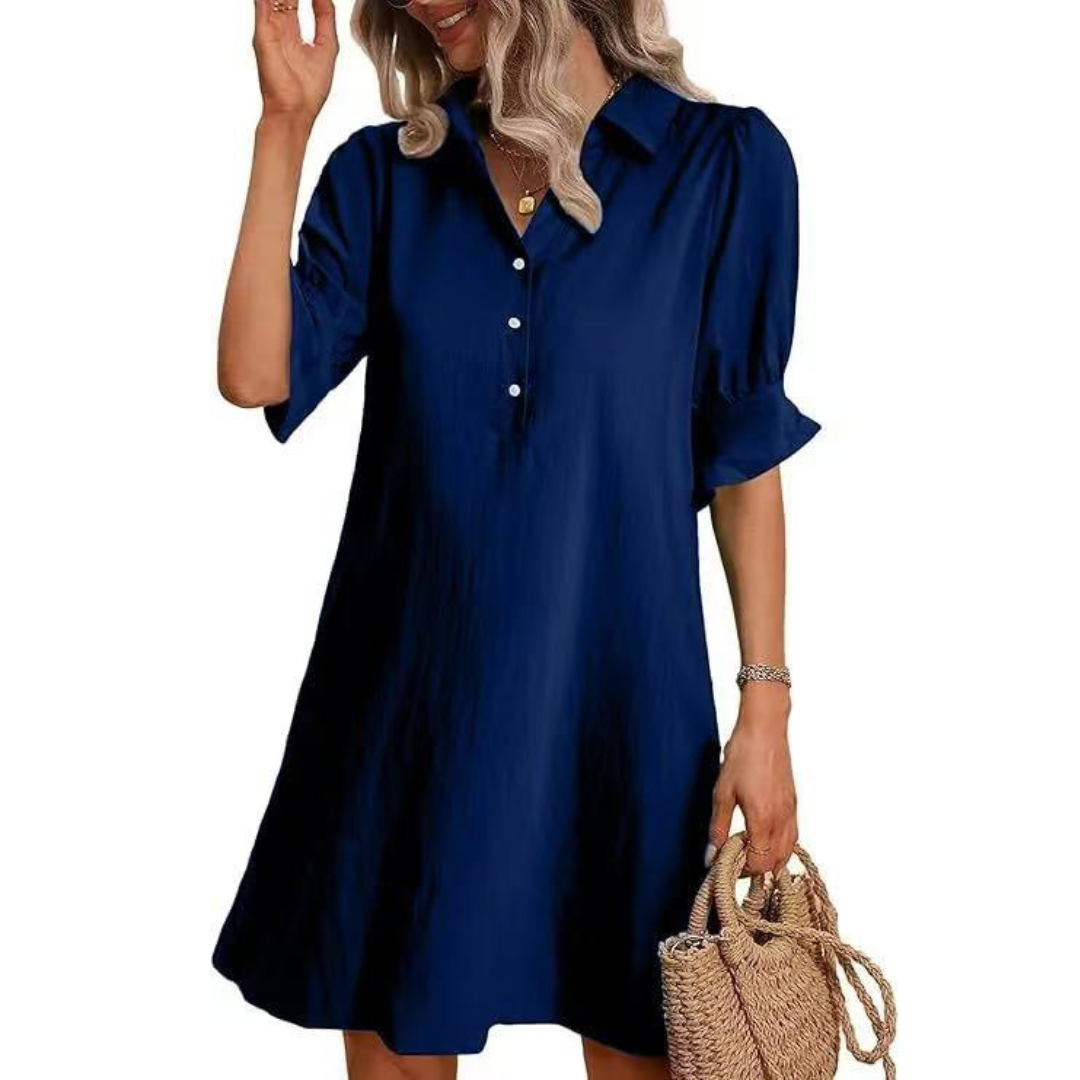 Women's Dress | Partial Button-front Placket Mini