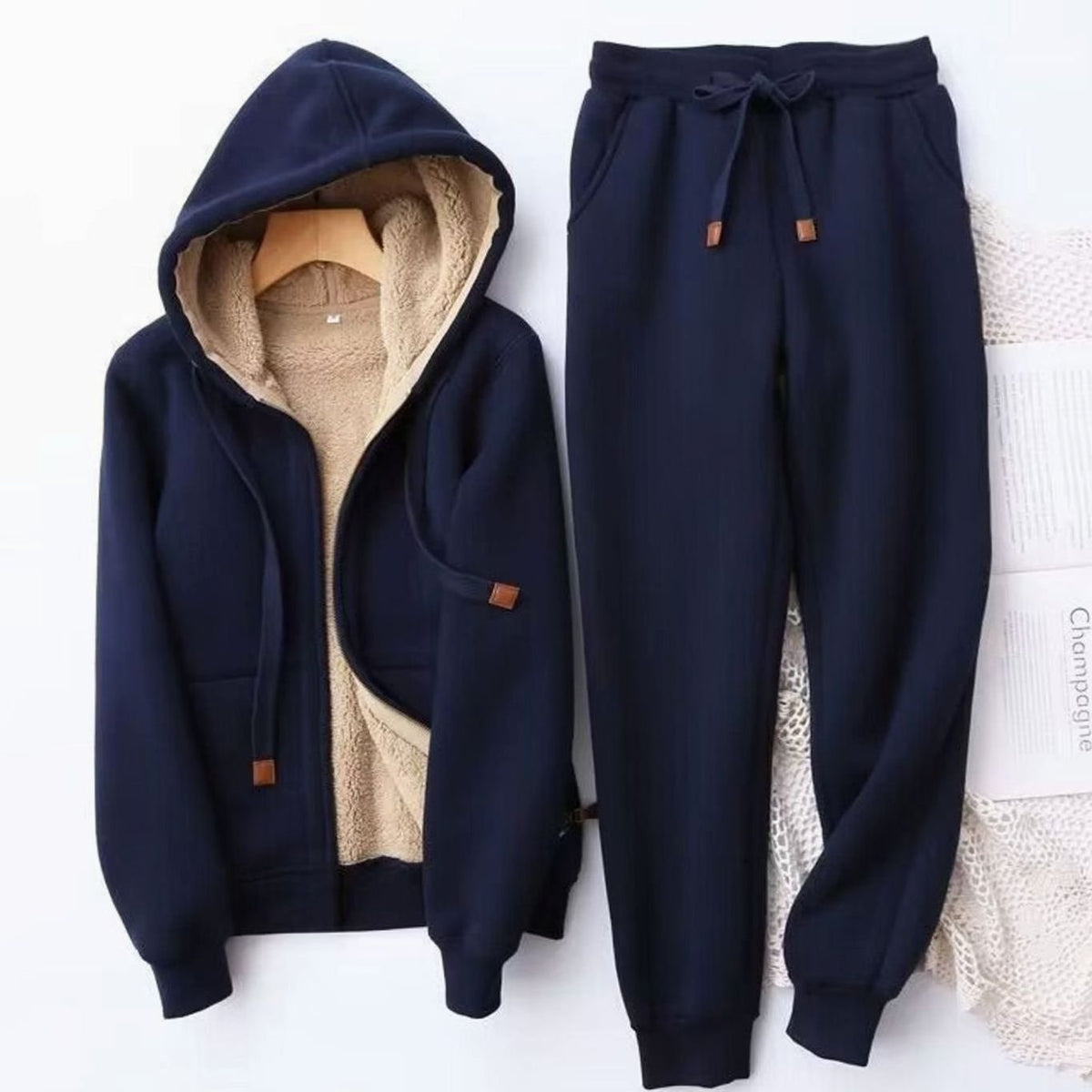 Alexis | Women's Fleece-Lined Relaxed-Fit Winter Hoodie Jogger Set