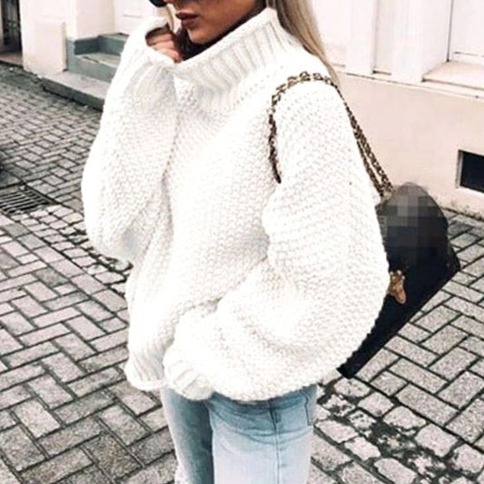 Ariana | Women's Oversized Chunky Knit Turtleneck Sweater
