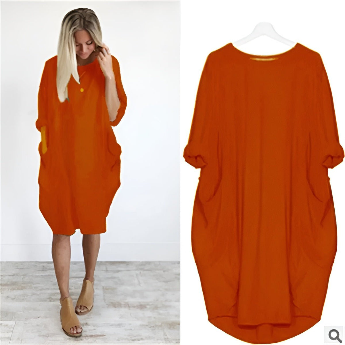 Women's Dress | Loose Shift Front Pockets Mini