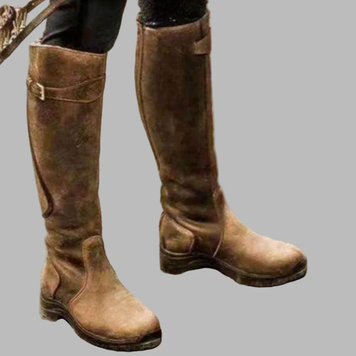 Eloise | Women's Orthopedic Knee-High Leather Boots Buckle Strap