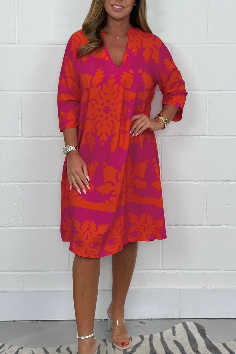 Women’s Summer Dress | Three Quarter Sleeve Midi