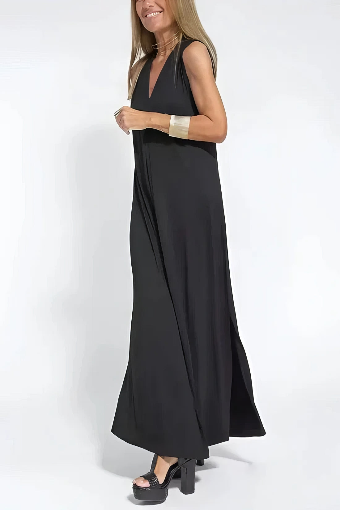 Women's Dress | Layered Maxi with Cardigan