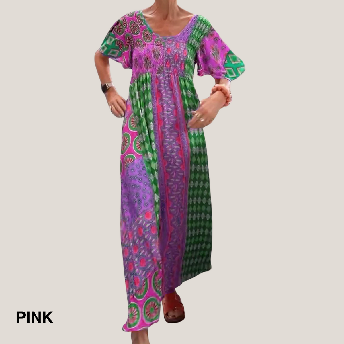 Women’s Dress | Paisley Maxi Short Sleeve