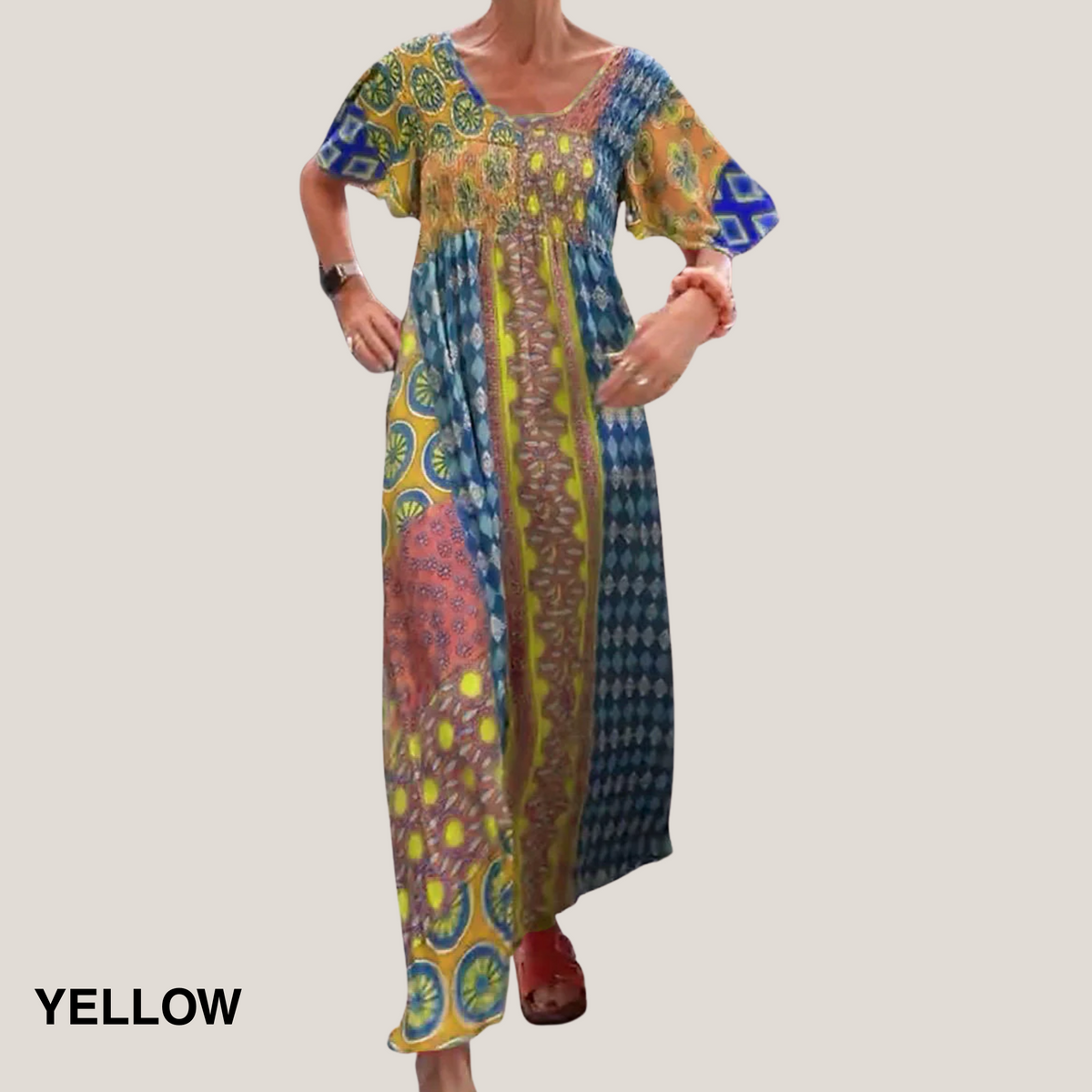 Women’s Dress | Paisley Maxi Short Sleeve