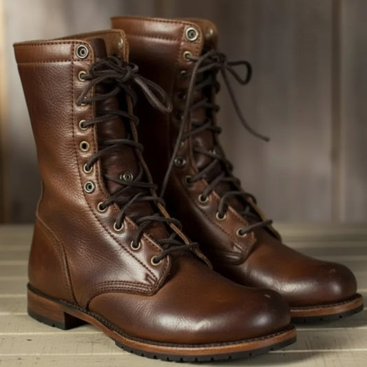 Boots For Women | Lace-Up Mid-Calf Design