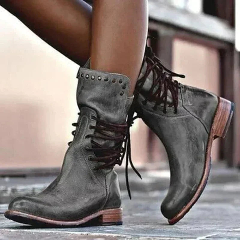 Boots for Women | Ankle-Height Lace-Up Front
