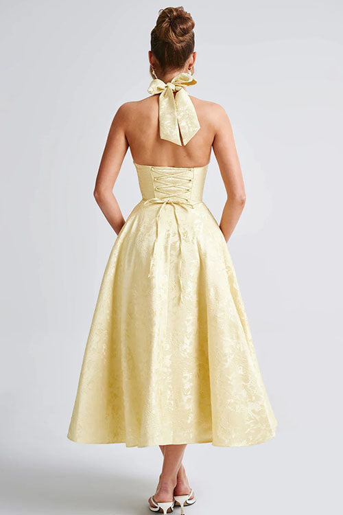 Women’s Dress | V-Neck Halterneck Maxi