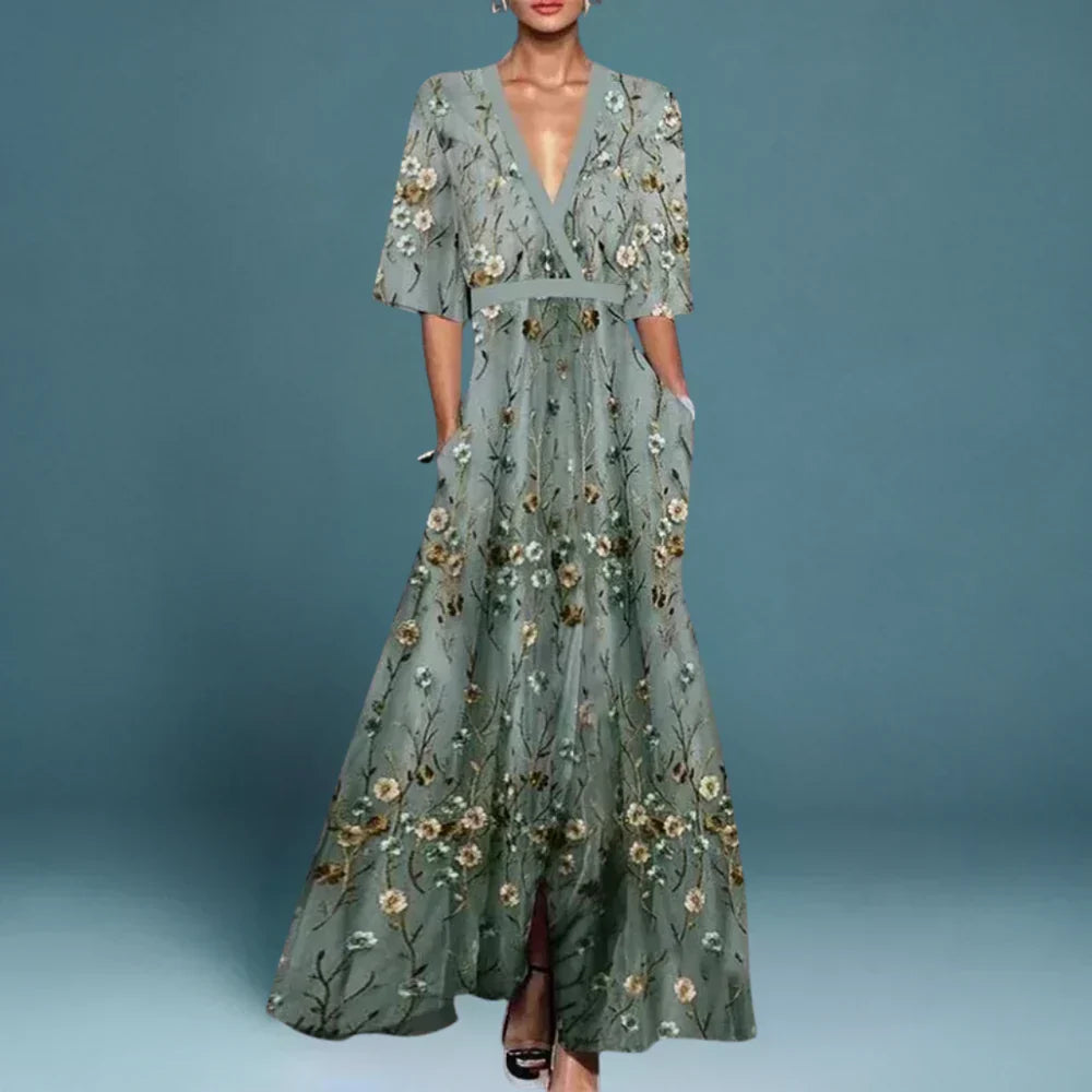 Women's Dress | Floral Maxi Wrap Style