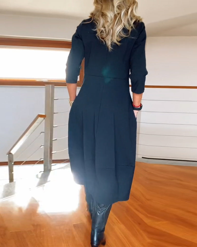 Women's Dress | Round Neck Midi