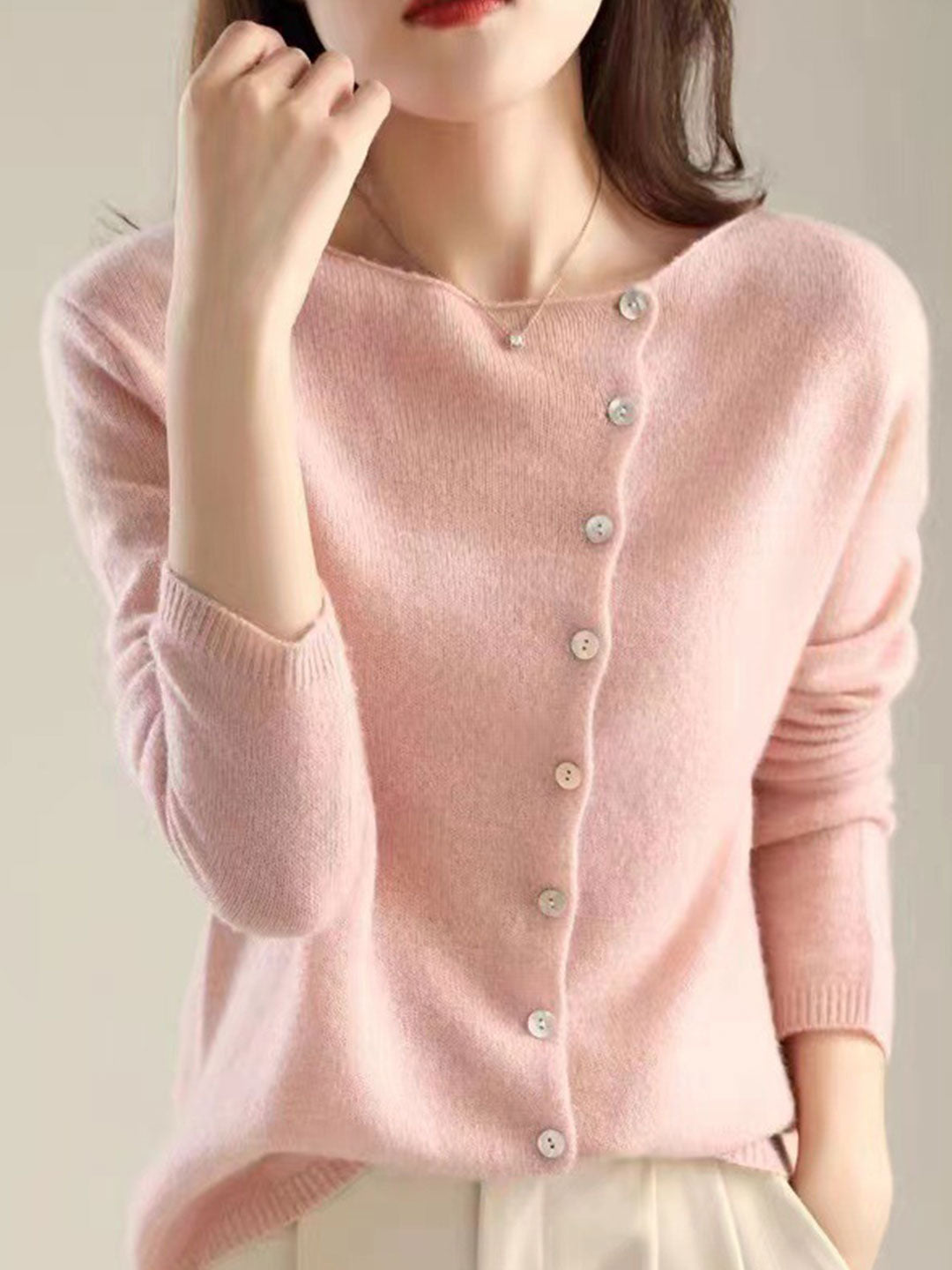 Women's Cardigan |  V-Neck Button Closure