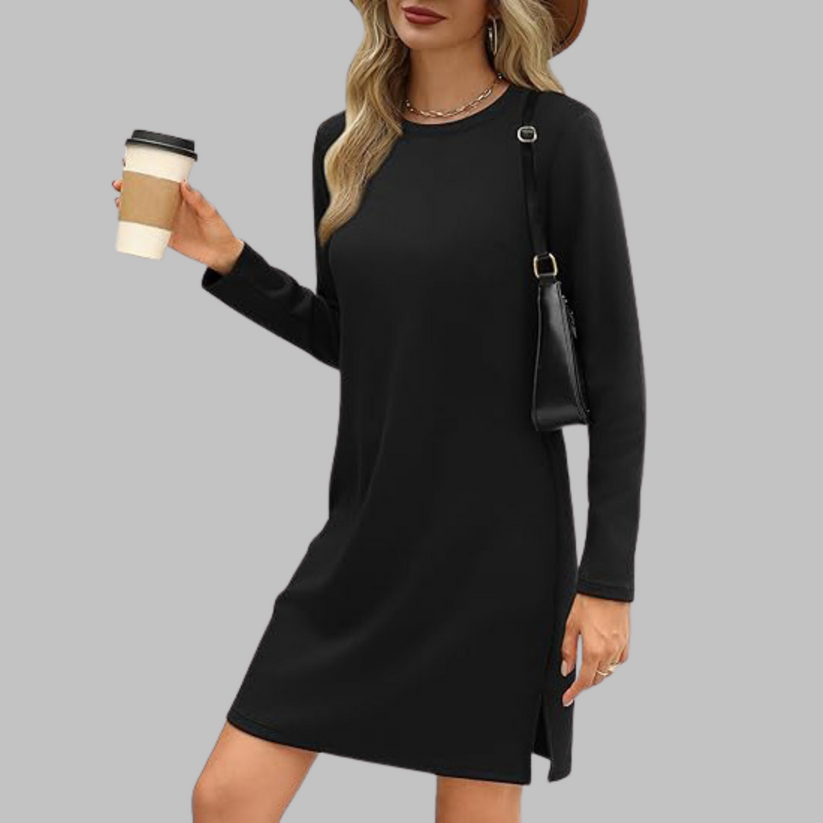 Women’s Dress | Long Sleeve Round Neck