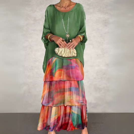 Women's Dress | Tiered Maxi-length Skirt