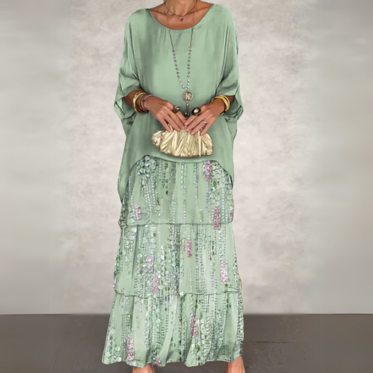 Women's Dress | Tiered Maxi-length Skirt