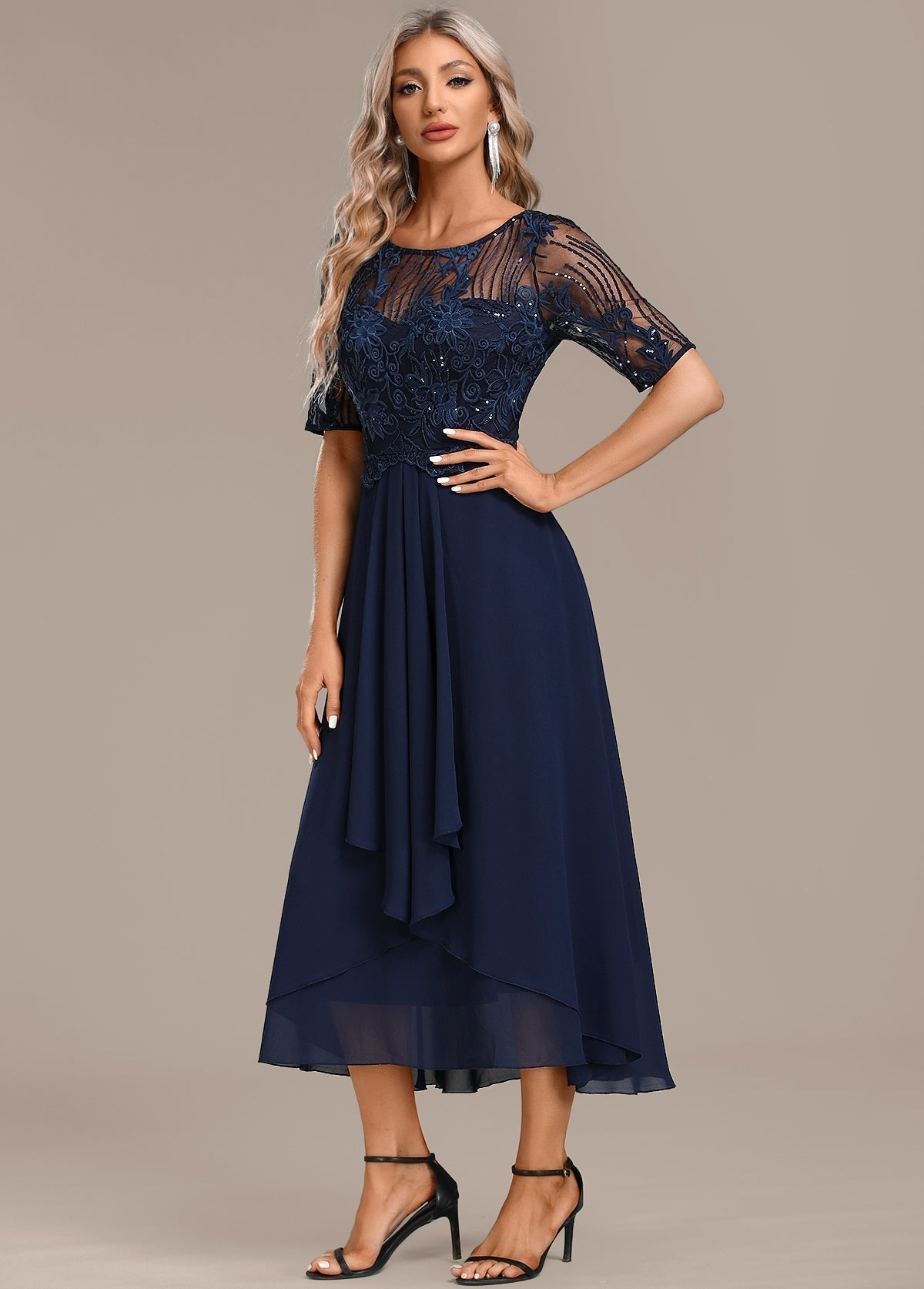 Women’s Dress | Lace Panel Midi