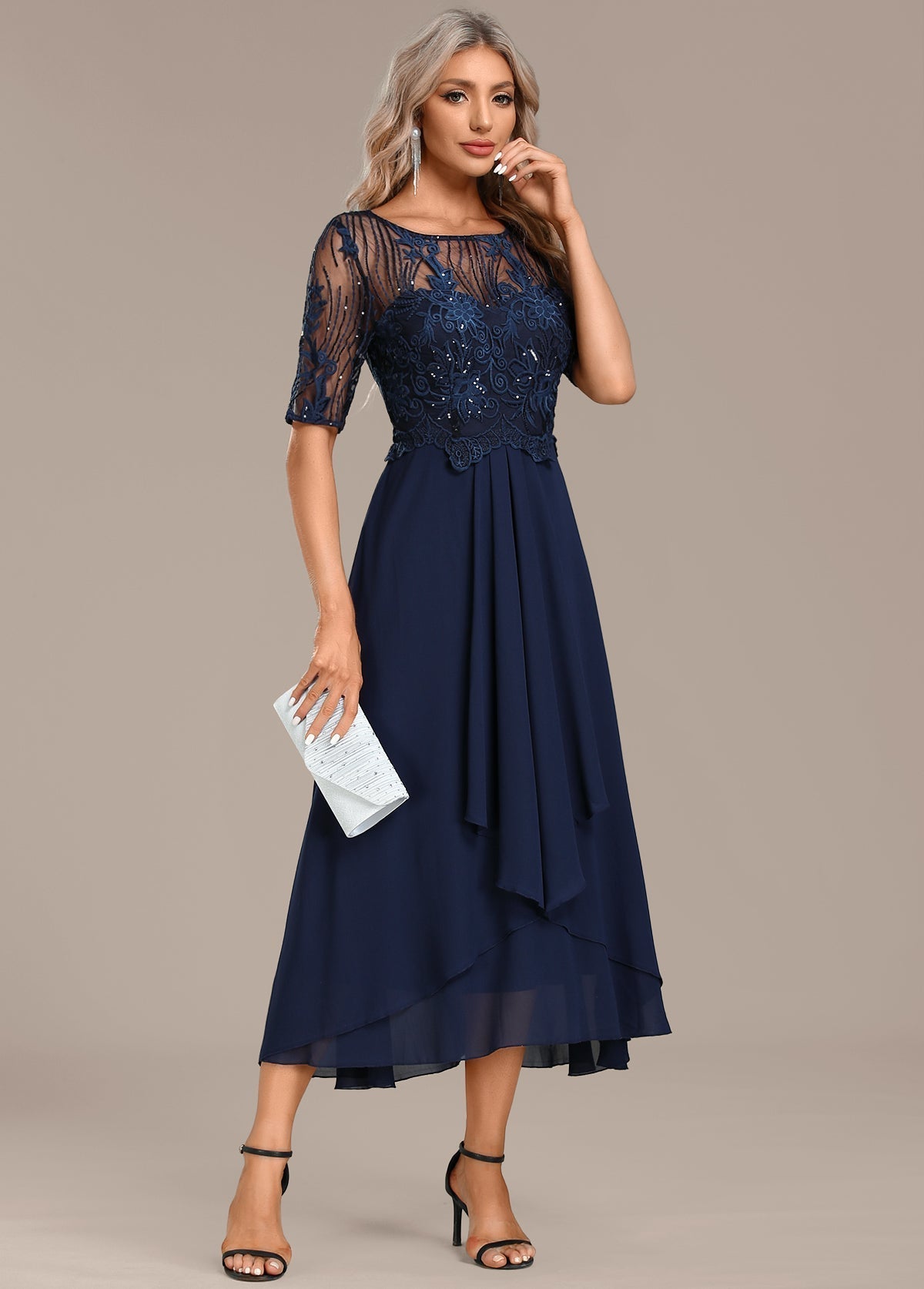 Women’s Dress | Lace Panel Midi