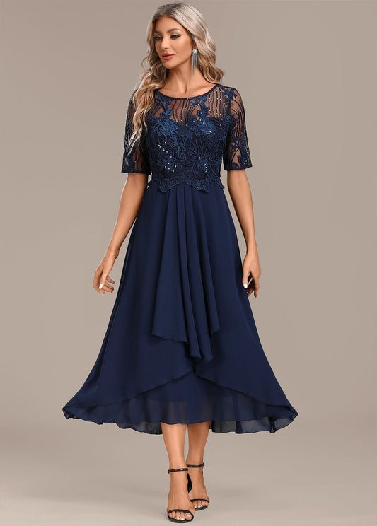 Women’s Dress | Lace Panel Midi