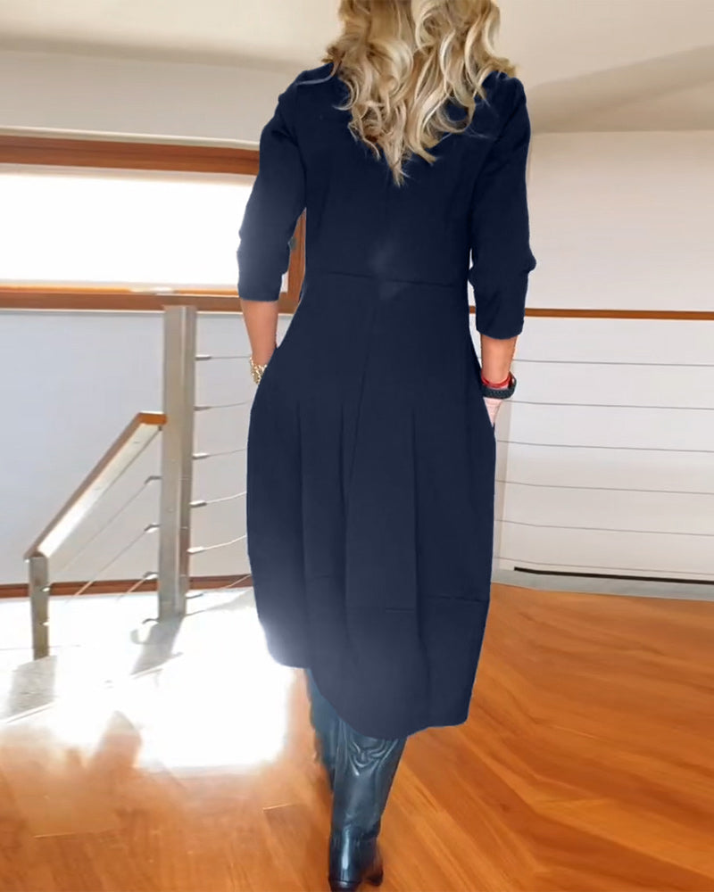 Women's Dress | Round Neck Midi