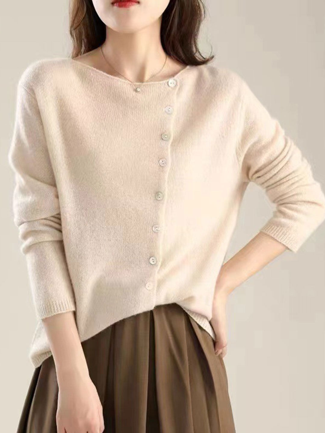 Women's Cardigan |  V-Neck Button Closure