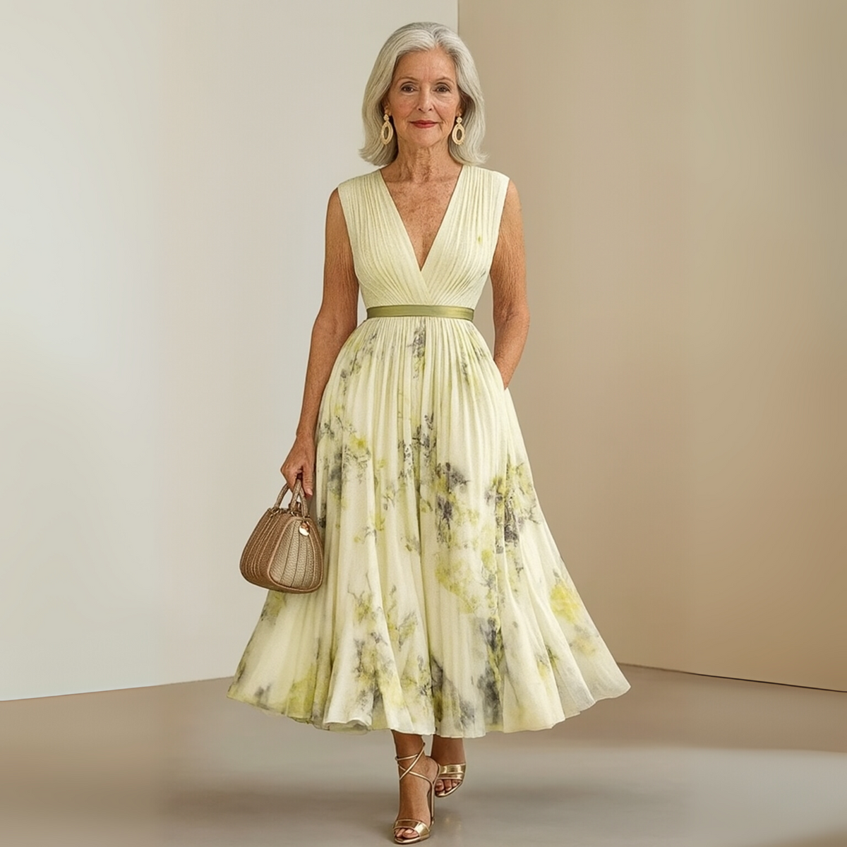 Women’s Summer Dress | Pleated Sleeveless Maxi