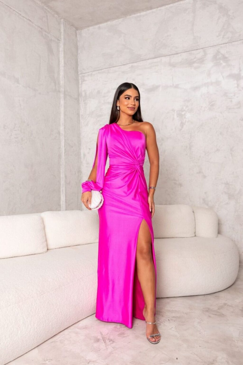 Women's Evening Dress | Asymmetrical One-shoulder Maxi
