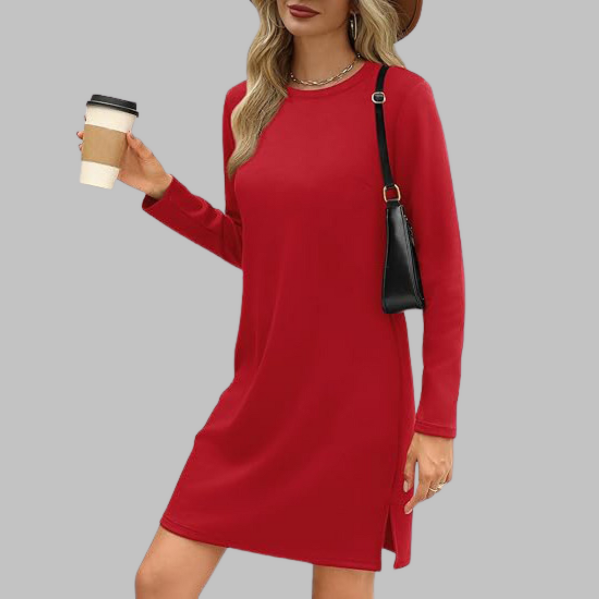 Women’s Dress | Long Sleeve Round Neck