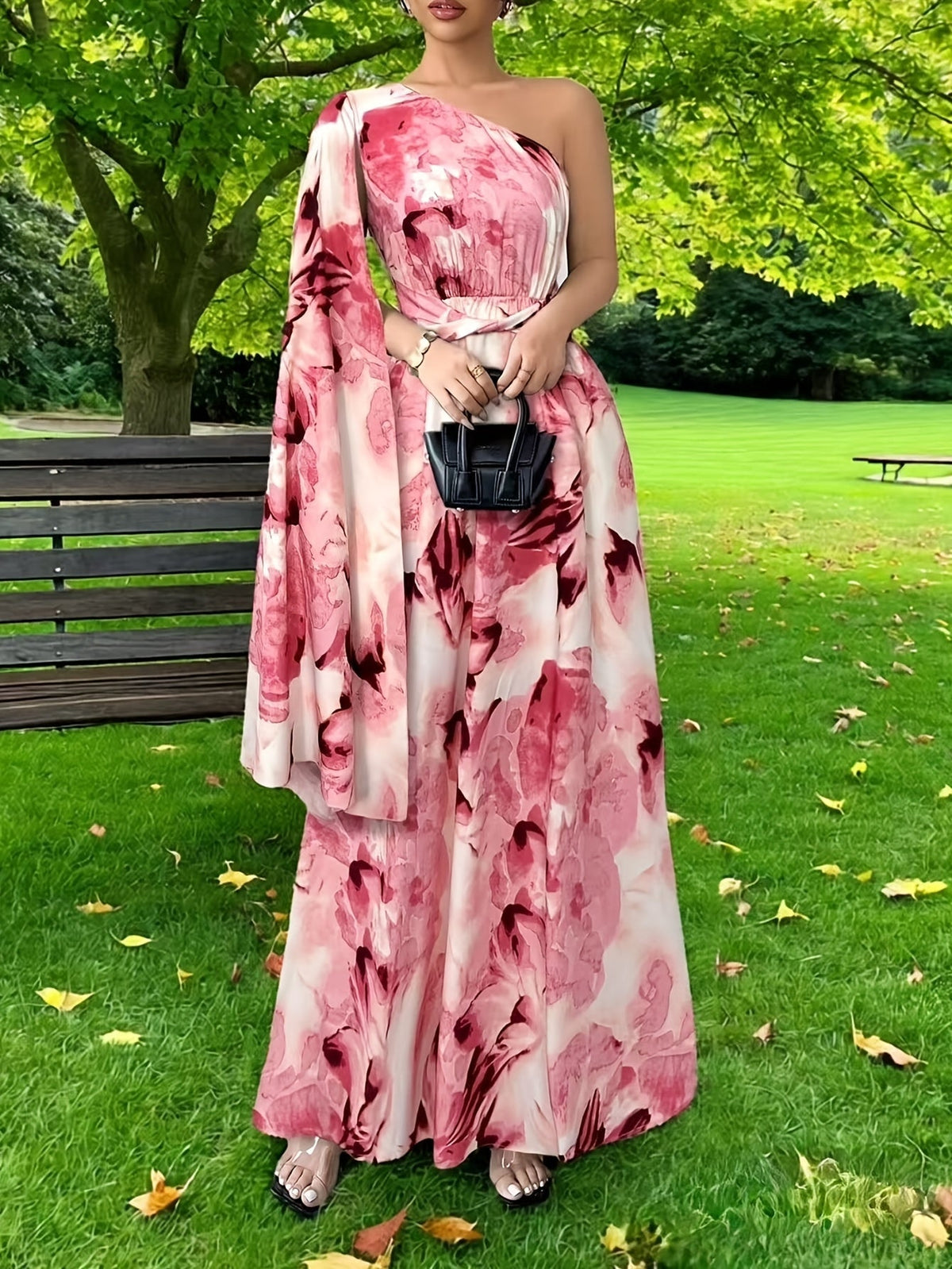 Women's Wedding Guest Maxi Dress | One-Shoulder