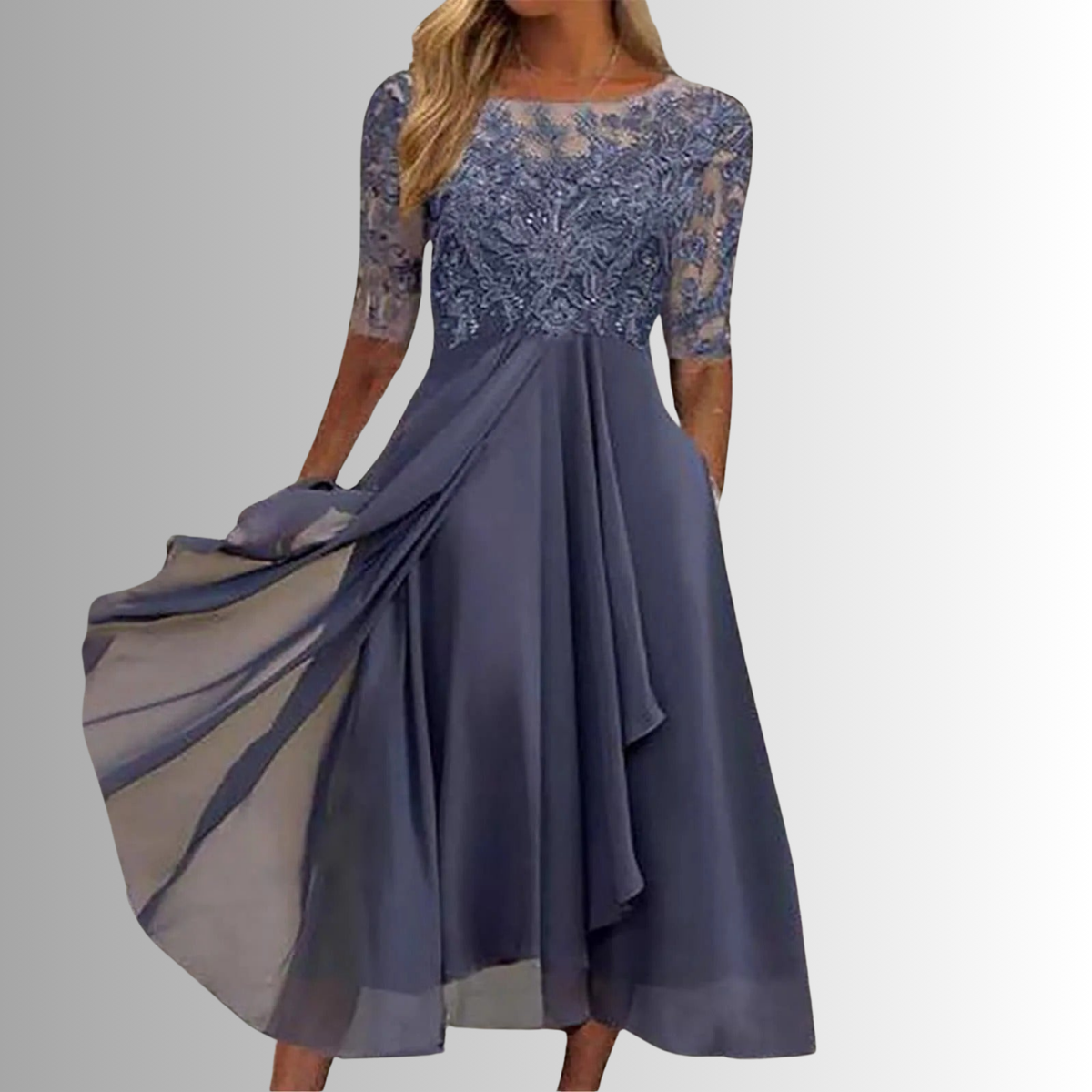 Women's Dress | Lace Top Detail Midi