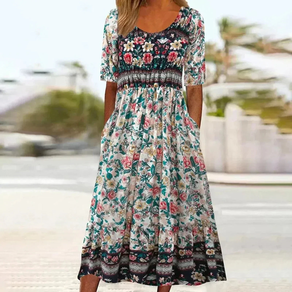 Women’s Dress | Boho Print Midi