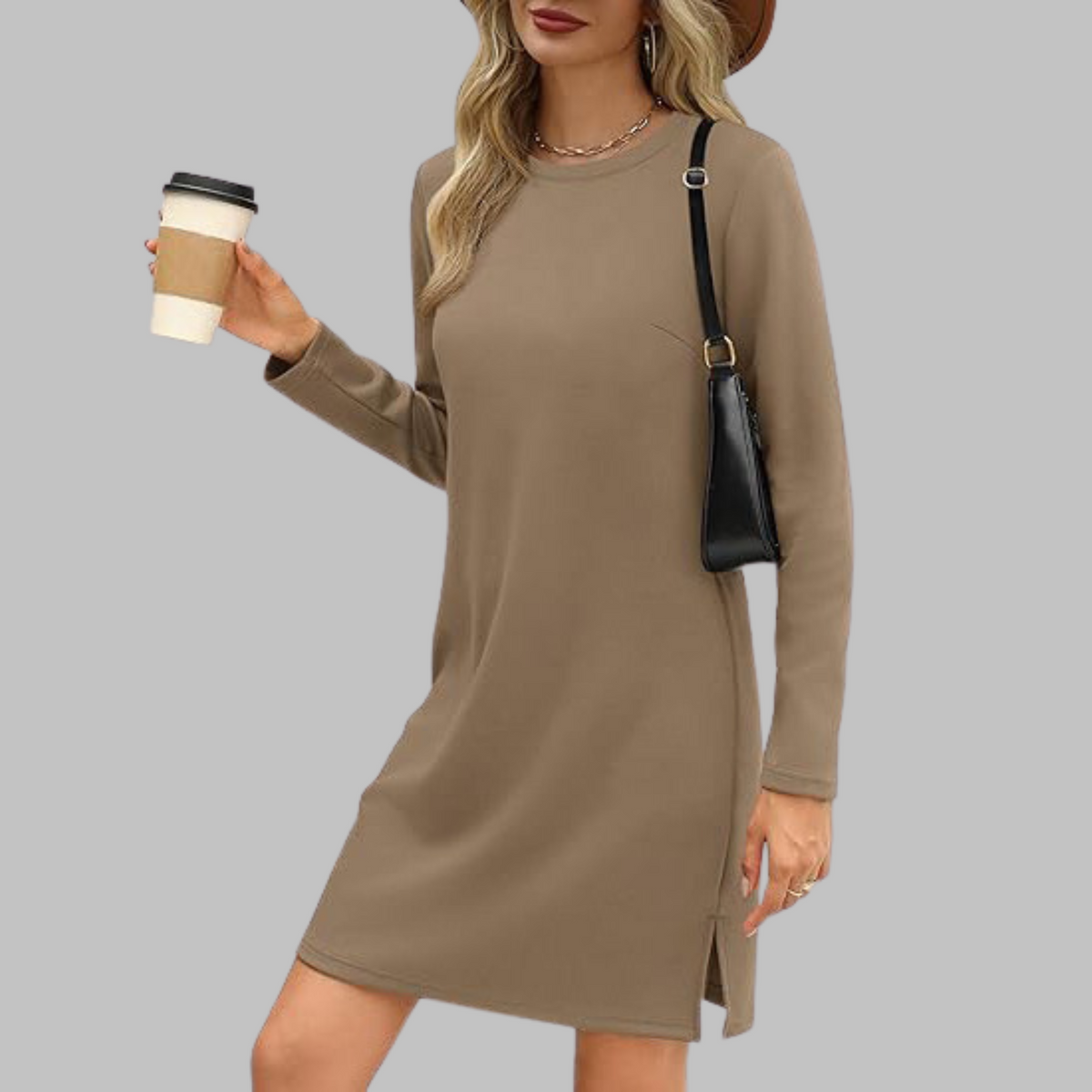 Women’s Dress | Long Sleeve Round Neck