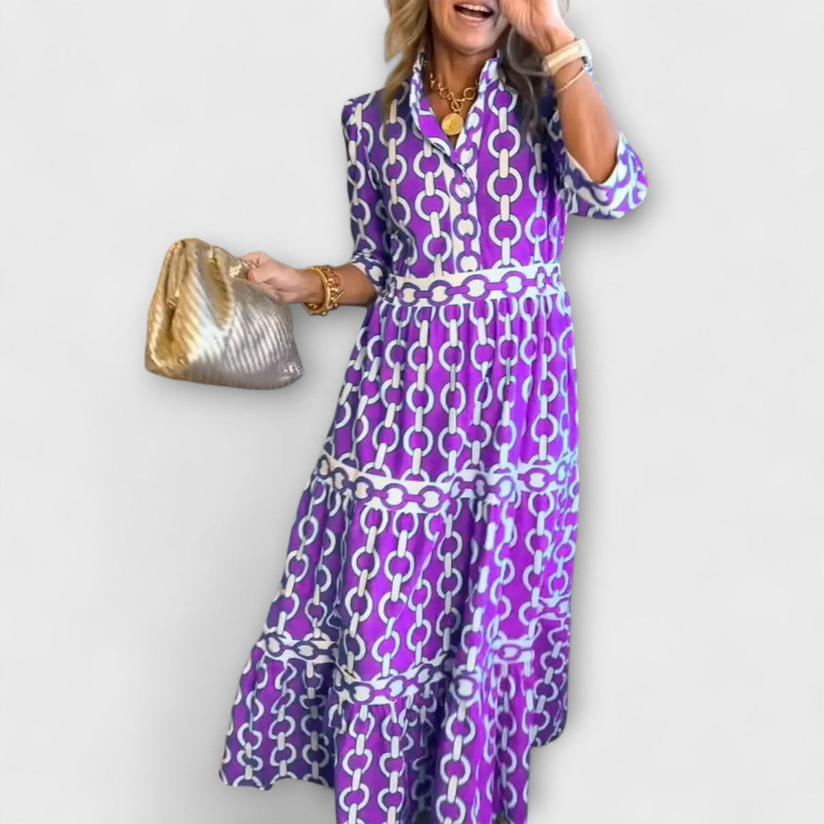 Women’s Dress | Chain Print Midi