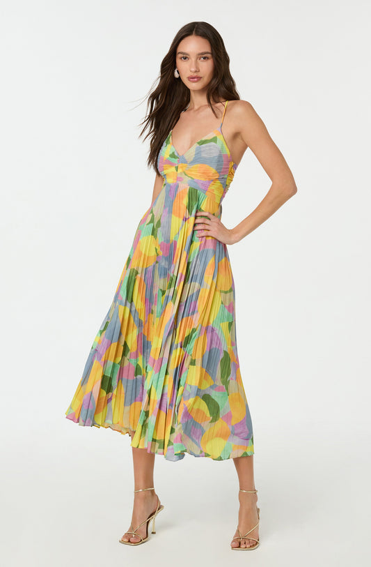 Women’s Dress | Pleated Maxi Cross Tie Back