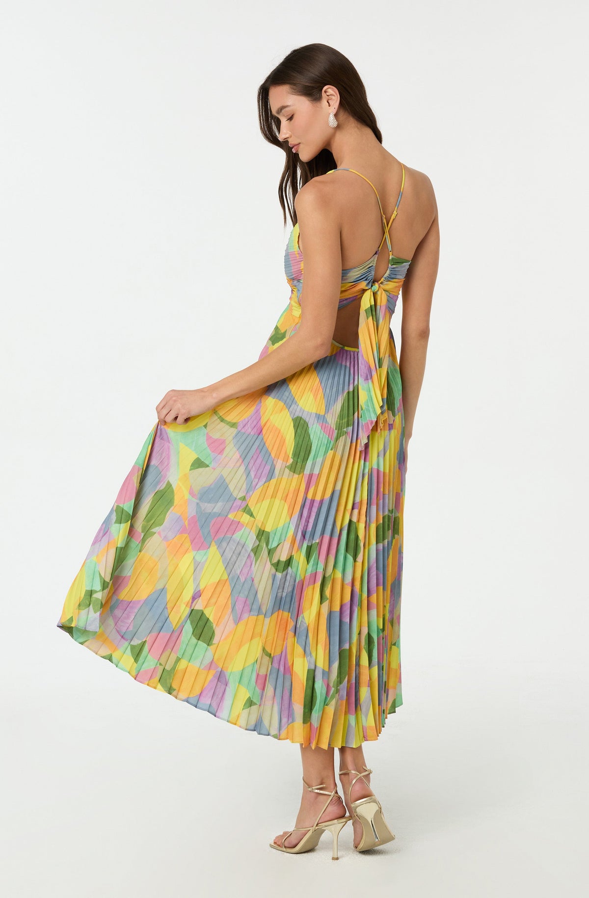 Women’s Dress | Pleated Maxi Cross Tie Back