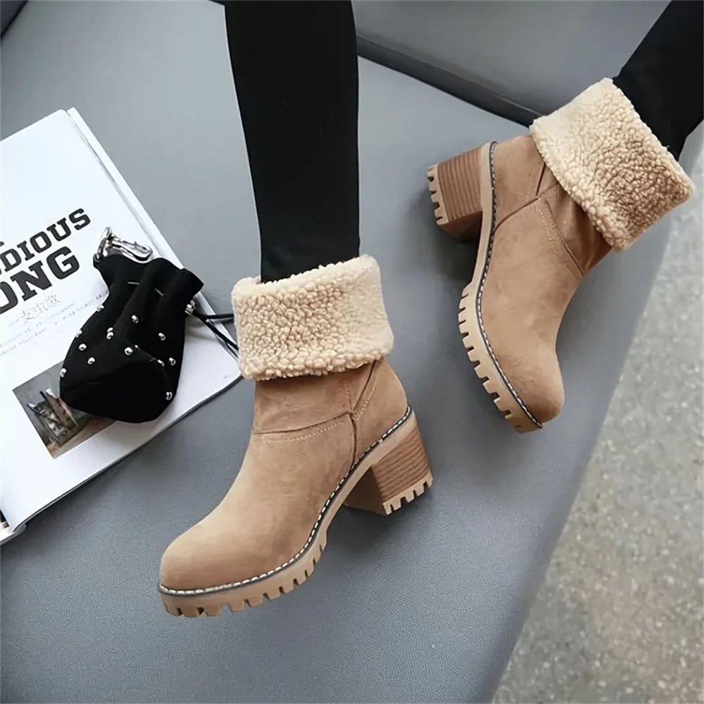 Boots for Women | Faux Shearling Cuff Ankle Style