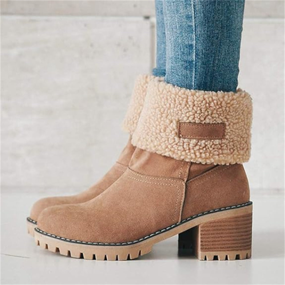 Boots for Women | Faux Shearling Cuff Ankle Style