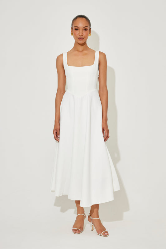 Women's Dress | Square Neck Sleeveless Midi