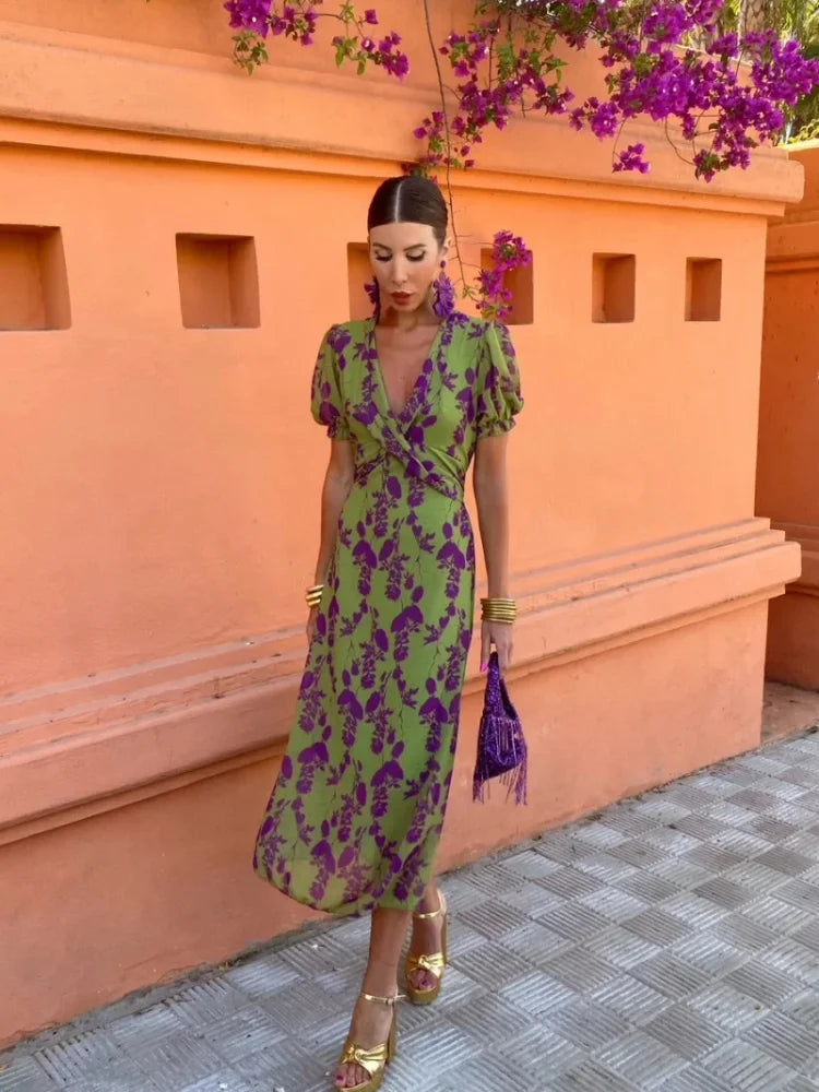 Women's Dress | Floral Print Design Maxi