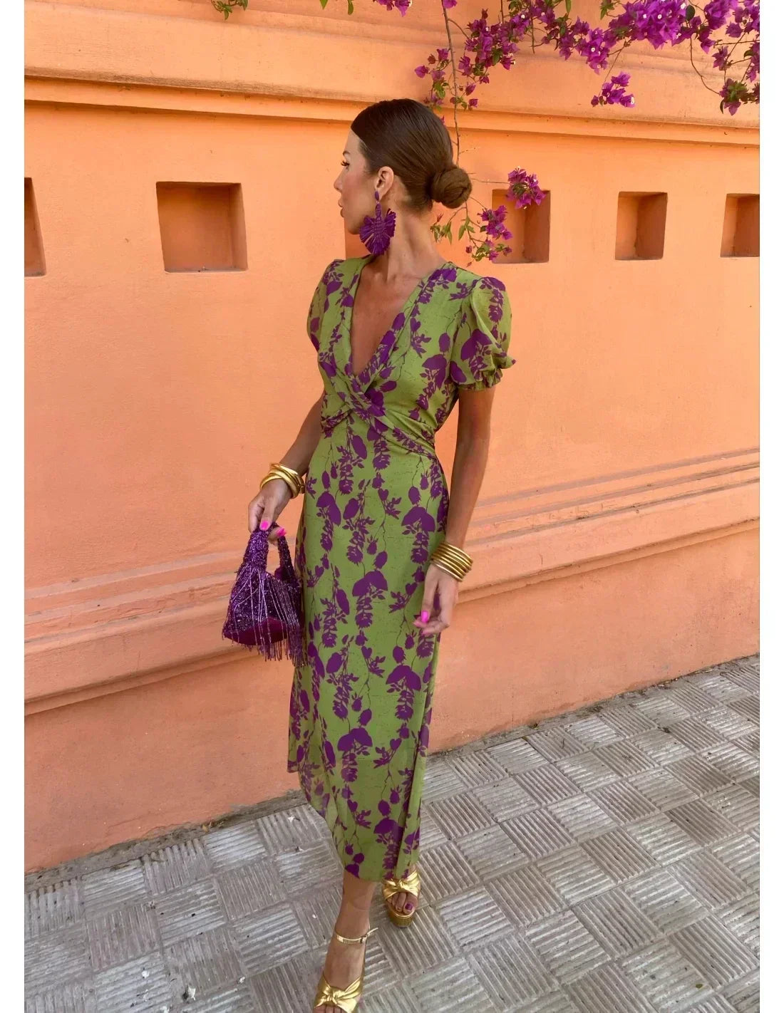 Women's Dress | Floral Print Design Maxi