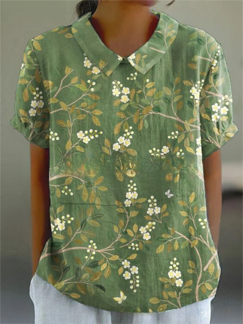 Women's Blouse | Floral Print Collar