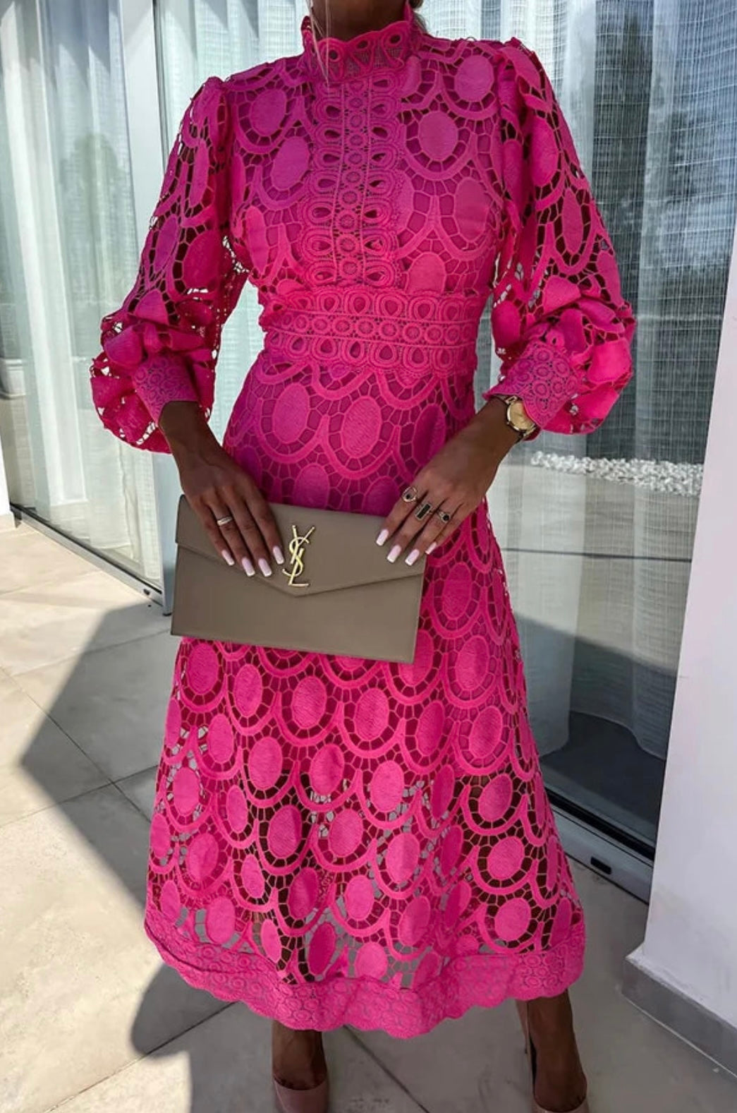 Women’s Dress | High Neck Openwork