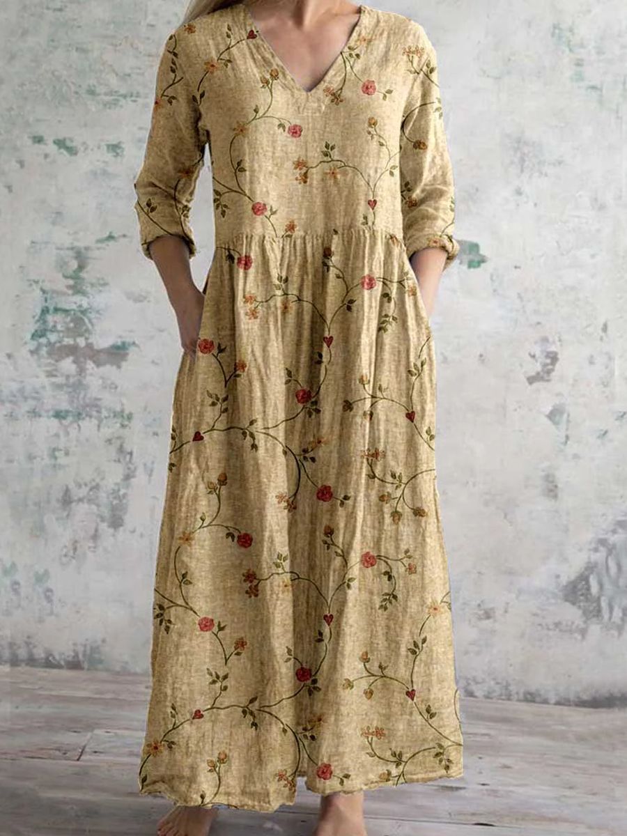 Women’s Dress | Floral V-Neck Maxi